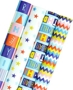 Custom Eco-Friendly Recyclable Double-Sided Digital Printed <b>Tissue</b> <b>Paper</b> Roll Stars <b>Pattern</b> for Birthday Gift Wrapping - Product Image 4