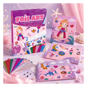 Ensemble d'autocollants en feuille de papier DIY Princesse Féerique, Robe Scintillante, Couronne, Cartes, Jouet Créatif Fait Main pour la Maternelle, Cadeau pour Filles - Product Image 5