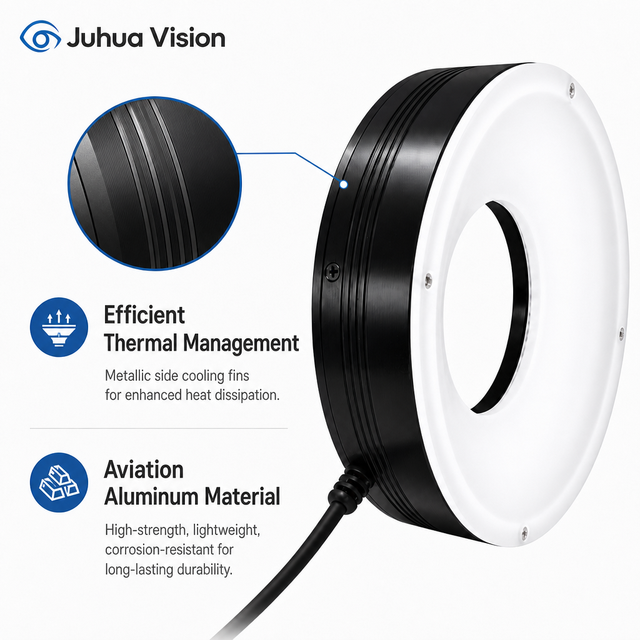 High Uniform  CCD Visual 60-Degree  Illumination Outer Diameter 120mm LED Ring Light Source