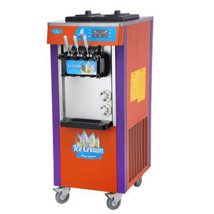Nuova Macchina per Gelato a Tre Colori e Tre Testine con Portauova Integrato, Attrezzatura per Coni di Frutta - Product Image 1