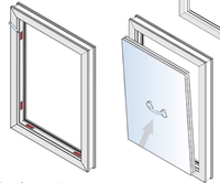 Fenêtre à battant horizontale moderne Deyu 4ème génération en PVC, insonorisée, isolante thermiquement, double vitrage trempé, garantie 3 ans, fabrication en usine
