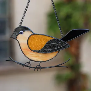 Cửa sổ kính màu treo quà tặng giáng sinh đối tượng trang trí dakang hồng y chim kính màu suncatcher hồng y mẹ Quà Tặng - Product Image 4