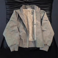 Chaquetas para Hombre: Chaquetas con Cierre para Hombre: Chaquetas de Cuero para Hombre: Abrigos Gruesos de Cuero PU con Forro Polar para Hombre, Otoño/Invierno