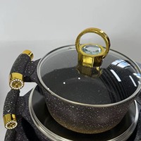 Qualité industrielle, 10 casseroles en aluminium, 24, 26, 28, 30 cm, poignée en acier rivetée, corps large, ustensiles de cuisine, vente en gros directe d'usine
