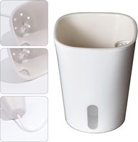 Pots de Fleurs et Jardinières Visibles à Réserve d'Eau de 9,5 cm, Pots de Plantes en Plastique Verts Écologiques Modernes pour Balcon et Jardin, Décoration Intérieure