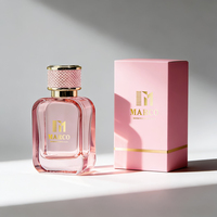 Flacons de parfum en verre carré noir ambre rose de luxe 50 ml