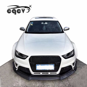 Kit carrozzeria per Audi A4 ampio parafango in fibra di carbonio in materiale anteriore labbro posteriore diffusore minigonne laterali posteriore Spoiler ricambi Auto Tunning - Product Image 4
