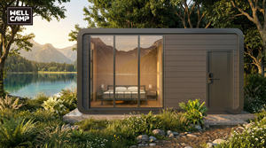 Casa Cápsula Prefabricada WELLCAMP Apple Cabin, Casa Modular Pequeña, Cabaña Inteligente para Resort, Hotel, Airbnb, Glamping y Alojamiento - Product Image 2