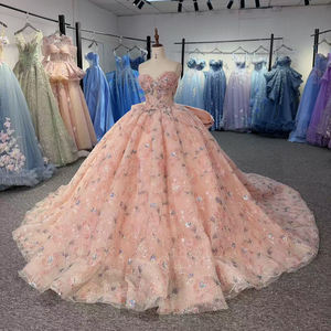 ชุดเดรสงาน Quinceanera รุ่น Dy6985 แบบ Sweetheart ประดับลูกปัดและเลื่อม ผ้าฝ้าย 100% ชุดราตรีทรงบอลกาวน์สีชมพูสไตล์เจ้าหญิง ชุดเดรสวันเกิดอายุ 15 ปี สไตล์วินเทจ - Product Image 3