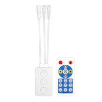 Controlador LED SPI de Doble Canal SP601E para APP, Control Remoto RF, DC5-24V, WS2812B, SK6812, Tira de Píxeles, Control de Zona Independiente, Micrófono Musical
