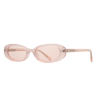 Lunettes de soleil personnalisées à monture ovale en acétate avec verres optiques CR39, lunettes rétro Y2K à marque privée pour les détaillants de marques de mode