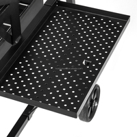 Chariot de barbecue rotatif à 180 degrés, barbecue commercial pour le camping en plein air, grille en acier inoxydable, grilles debout avec roues