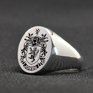 Anello con sigillo con <span class=keywords><strong>stemma</strong></span> quadrato 316l in acciaio inox Pvd 18k placcato oro gioielli famiglia <span class=keywords><strong>stemma</strong></span> anello personalizzato inciso araldica - Product Image 2