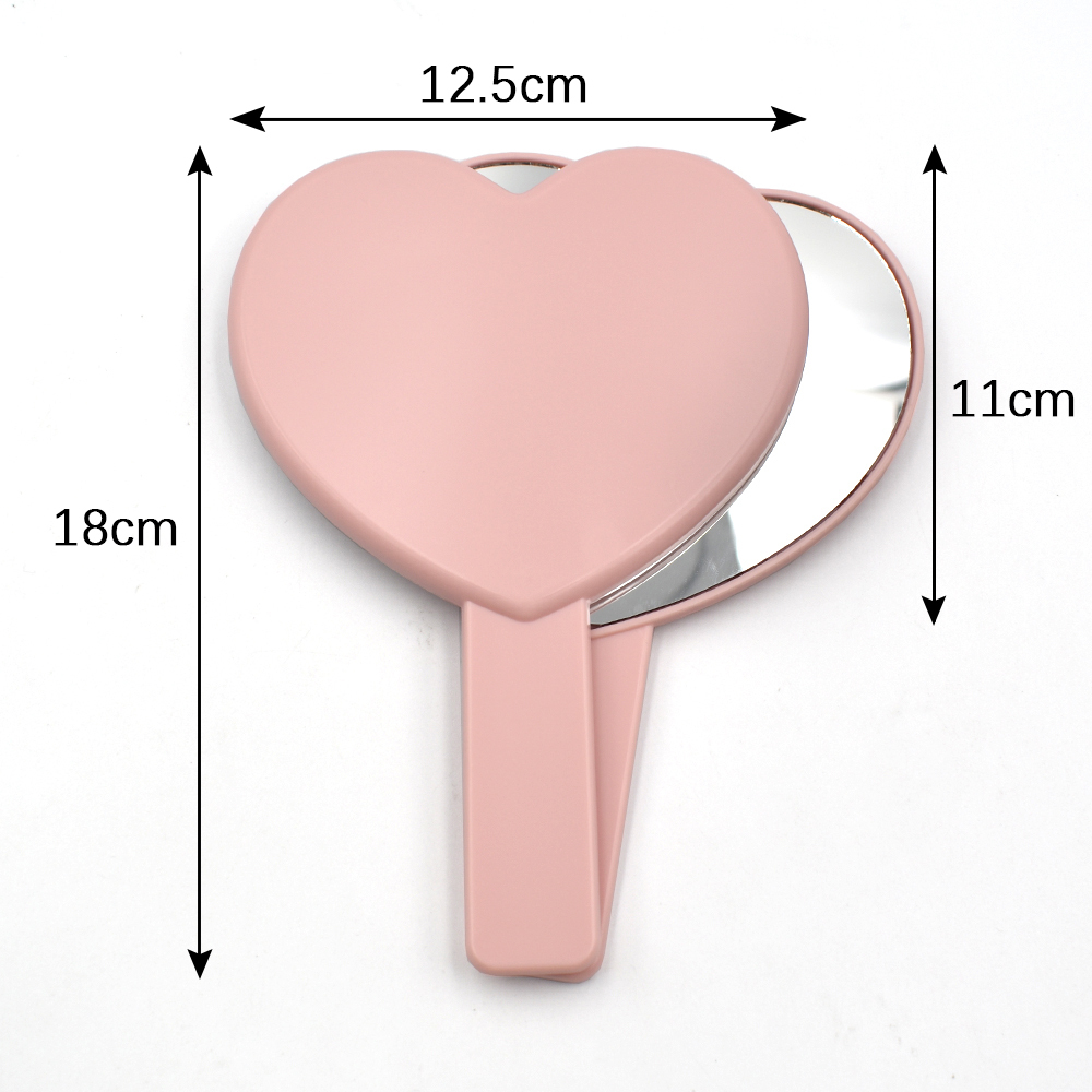 pink heart mirror