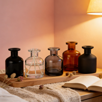 Bouteille en verre vide pour diffuseur de parfum, flacon d'aromathérapie ambré ou transparent de 50 ml, 100 ml, 250 ml avec bâtonnets