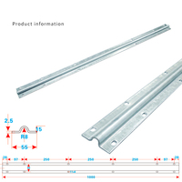Kit de rails coulissants en acier A3 moderne avec rails de guidage R8 et roulettes pour usage en entrepôt