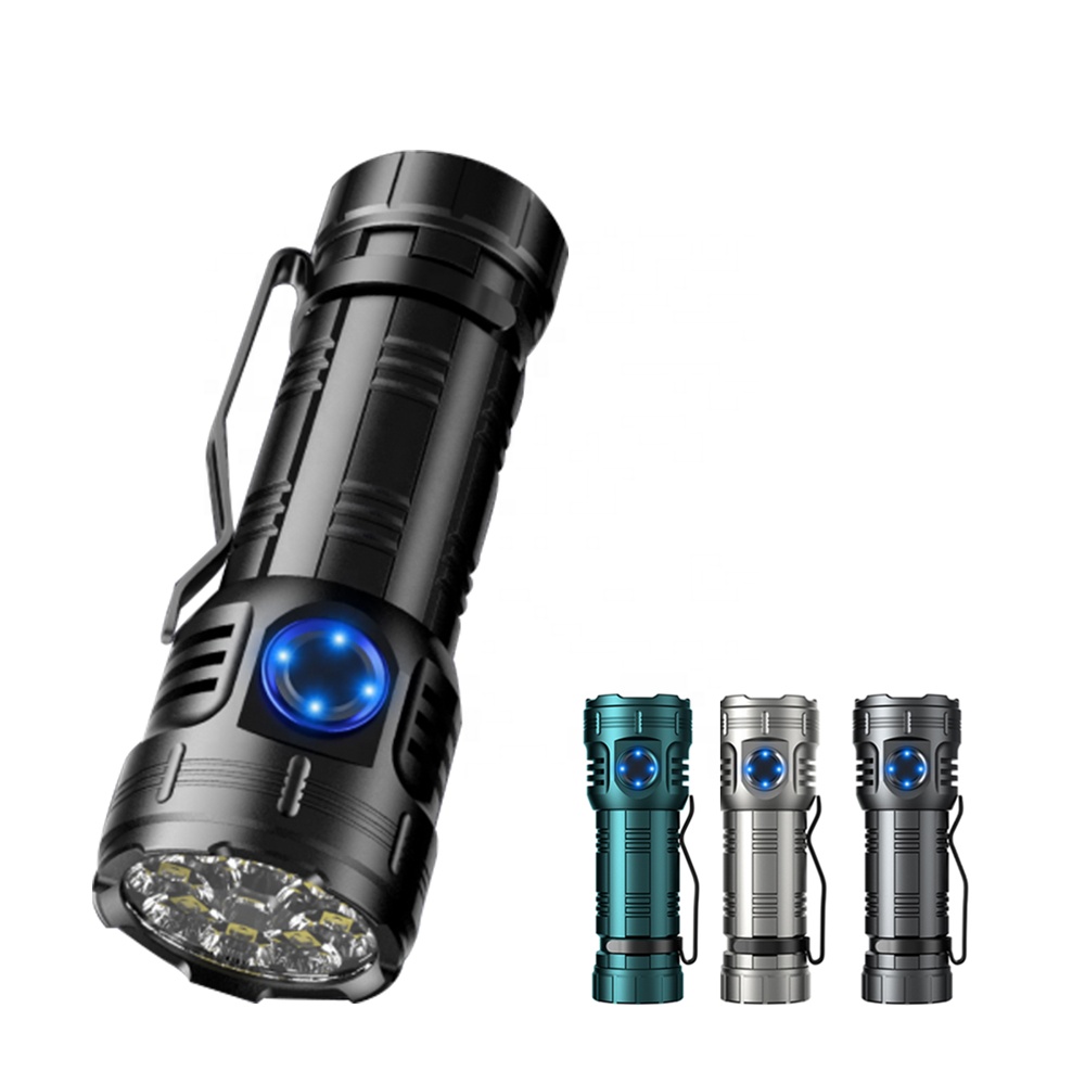 8*XPG LED Long Range High Powered 3000lm Led Magnetic Flashlight Torches Rechargeable Waterproof Led