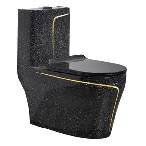 مرحاض حديث أسود اللون الأكثر مبيعًا للاستخدام في الفلل والمدارس، مرحاض سيراميك معلق على الحائط بنظام شطف سيفوني - Product Image 6