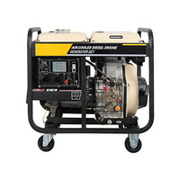 Générateur diesel portable à châssis ouvert 6KW DG7500E, démarrage électrique, monophasé, refroidissement par air, ATS 50/60Hz, groupe électrogène diesel OEM