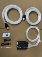 Luz de Fibra Óptica de 32W RGBW para Techo Interior de Coche con Efecto de Cielo Estrellado Titilante y Luz Ambiental de Estrellas Fugaces