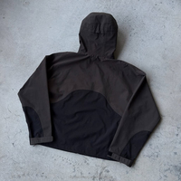 Veste coupe-vent et imperméable en nylon à fermeture éclair pour homme, modèle personnalisé, avec masque intégré, style ninja, pour activités de plein air