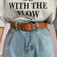 Ceinture en alliage vintage polyvalente pour femme, personnalisable en gros, avec boucle ardillon, style décontracté et tendance pour jeans