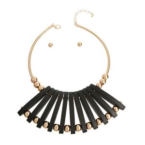 Colliers à chaîne unisexe faits à la main en bois plaqué or rose Style simple fête d'affaires mariage à la mode bijoux unisexe-pour - Product Image 1