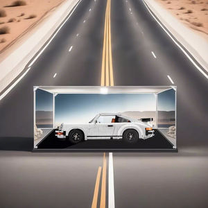 Caja de exhibición vertical de plástico moderna, antirustable, de fácil montaje, con 1 estante, para modelos a escala 1:8/1:10/1:14/1:18/1:24/1:32 (compatibles con 10295 y <span class=keywords><strong>911</strong></span>) - Product Image 1