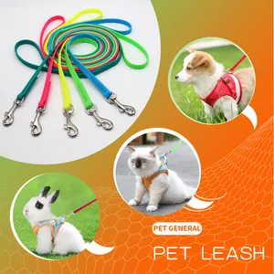 Simple Fashion Pet Walking Leash Waterproof PVC Honeycomb Webbing with Metal & Nylon Cat Dog Rabbit Outdoor Training Wholesale