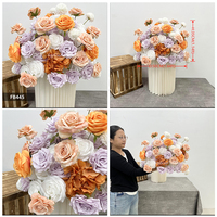 Boules de fleurs artificielles réalistes en soie rose et blanches pour centres de table de mariage, décoration de remise de diplôme, fête des Mères, rentrée scolaire