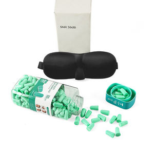 Vente en gros de 100 paires de bouchons d'oreilles en mousse PU douce et confortable, insonorisants, avec masque pour les yeux - Product Image 5