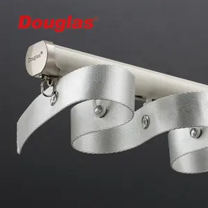 Douglas Hot Sale In Australia S-fold Track S-Type Aluminum Alloy Eco-friendly Ripple Fold Curtain Track And Accessories
