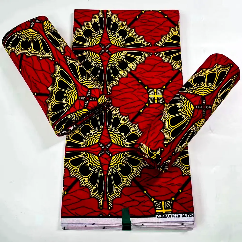 Nouveau Style de cire multicolore imprimé 100 coton Batik 6yards de cire de tissu néerlandais pour la fabrication de vêtements