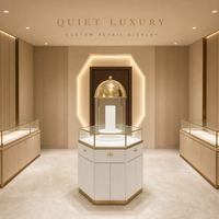 Vitrine de présentation de bijoux en verre verrouillable sur mesure pour salles d'exposition, magasins de détail et kiosques de centres commerciaux