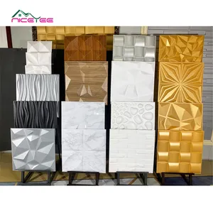 Wall Decor Panels Geometric 3d Pvc Wall Panels Sound Insulation Wall Board Decor Pvc Wall Panel Decorative