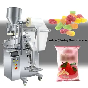Semi Automatic Chain Bucket Nuts Snack Potato Chips Brown Sugar Filling Sealing Packing Machine