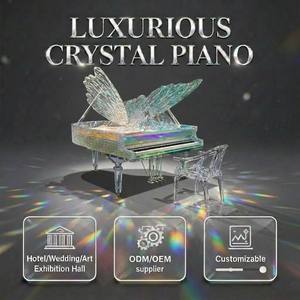 Élégant Grand Piano en Cristal Français Fait Main pour Scène de Mariage & Prise en Charge de la Personnalisation Marquage CE Grand Piano en Cristal - Product Image 3