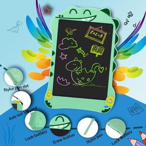 Bloc de Dibujo Electrónico LCD de Plástico con Diseño de Dibujos Animados para Niños, Atractivo Pizarra de Dibujo con Bloc de Notas, Juguetes Educativos de Matemáticas - Product Image 6