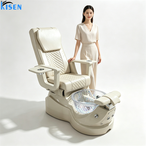 เก้าอี้นวดทำเล็บเท้าไฟฟ้า KISEN 2026 Pu Salon Station Furniture รุ่นทันสมัยหรูหราสำหรับทำเล็บมือและเล็บเท้า พร้อมอ่างแช่เท้า - Product Image 2