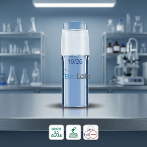 Adaptador de destilación de vidrio Boro 3.3, conector de tubo de química con junta estándar 19/26, marcaje superior y inferior pulido - Product Image 4