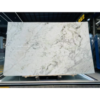 Dalle de marbre blanc naturel Fendi de luxe, polie pour les murs, comptoirs et sols de villas
