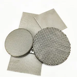 Flameproof sintered mesh vulcanized plate Round sintered stainless mesh filter disc