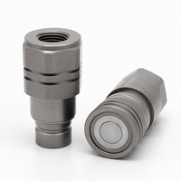 Raccord hydraulique rapide à face plate en acier allié FFH ISO16028, filetage BSPT NPT, coupleur hydraulique à déconnexion rapide