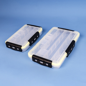 Portable Waterproof Fly Fishing <strong>Box</strong> with Single-layer 34*21.5*5.5cm Plastic for <strong>Bait</strong> for Use in Streams Rivers Lakes Oceans - Product Image 1