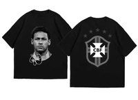 Ronaldo Heavyweight 260g Vintage Trend T-shirt à manches courtes Street Style Loose Fit Long Direct Spray pour hommes femmes