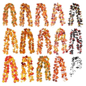 Guirnalda de Hojas de Arce Artificiales para Decoración de Halloween, Acción de Gracias y Navidad, Simulación de Hojas de Arce Otoñales Colgantes - Product Image 3