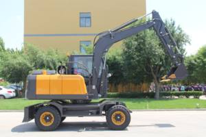 무료 배송 7.5톤 8톤 중장비 휠 굴삭기 중국 저가 대형 굴착기 토공 기계 부속품 포함 판매 - Product Image 2