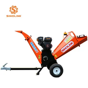 SINOLINK-trituradora de madera alimentada por Gas 15HP, máquina trituradora de troncos, hecha en China, diseño OEM
