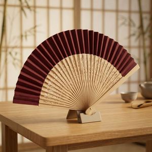 Nouveau type d'éventail en bois de 6,2 cm avec trou, écologique, durable, impression sérigraphique personnalisée, cadeau promotionnel de mariage - Product Image 6