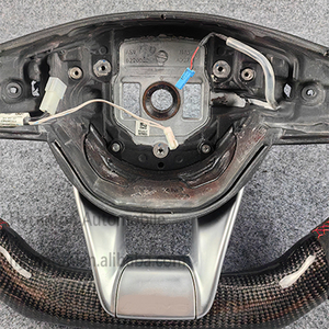 Volante de fibra de carbono Alcantara de fabricación de precisión de fábrica para volante de coche Mercedes Benz AMG W205 - Product Image 6